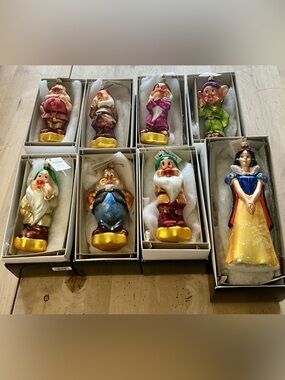 Christopher Radko Disney Snow White & Seven Dwarfs Christmas Ornanment 1997 NIB